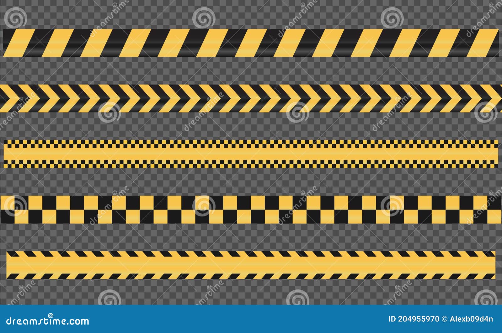 caution signs and police tape - .