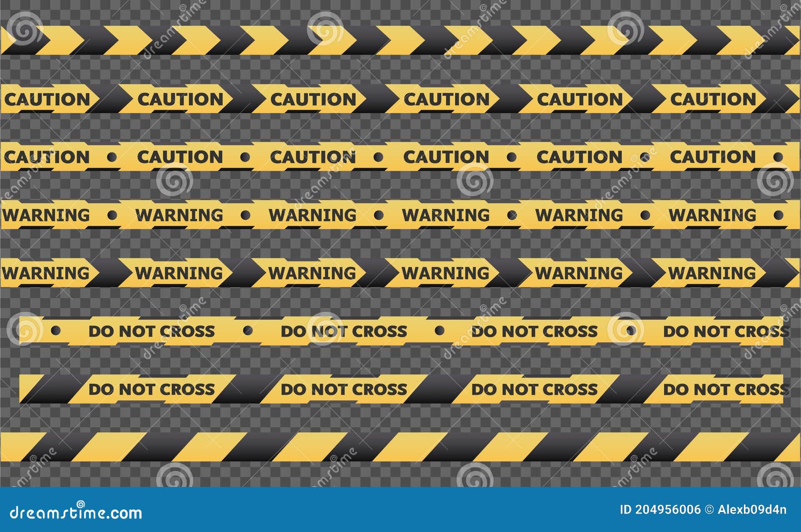 caution signs and police tape - .