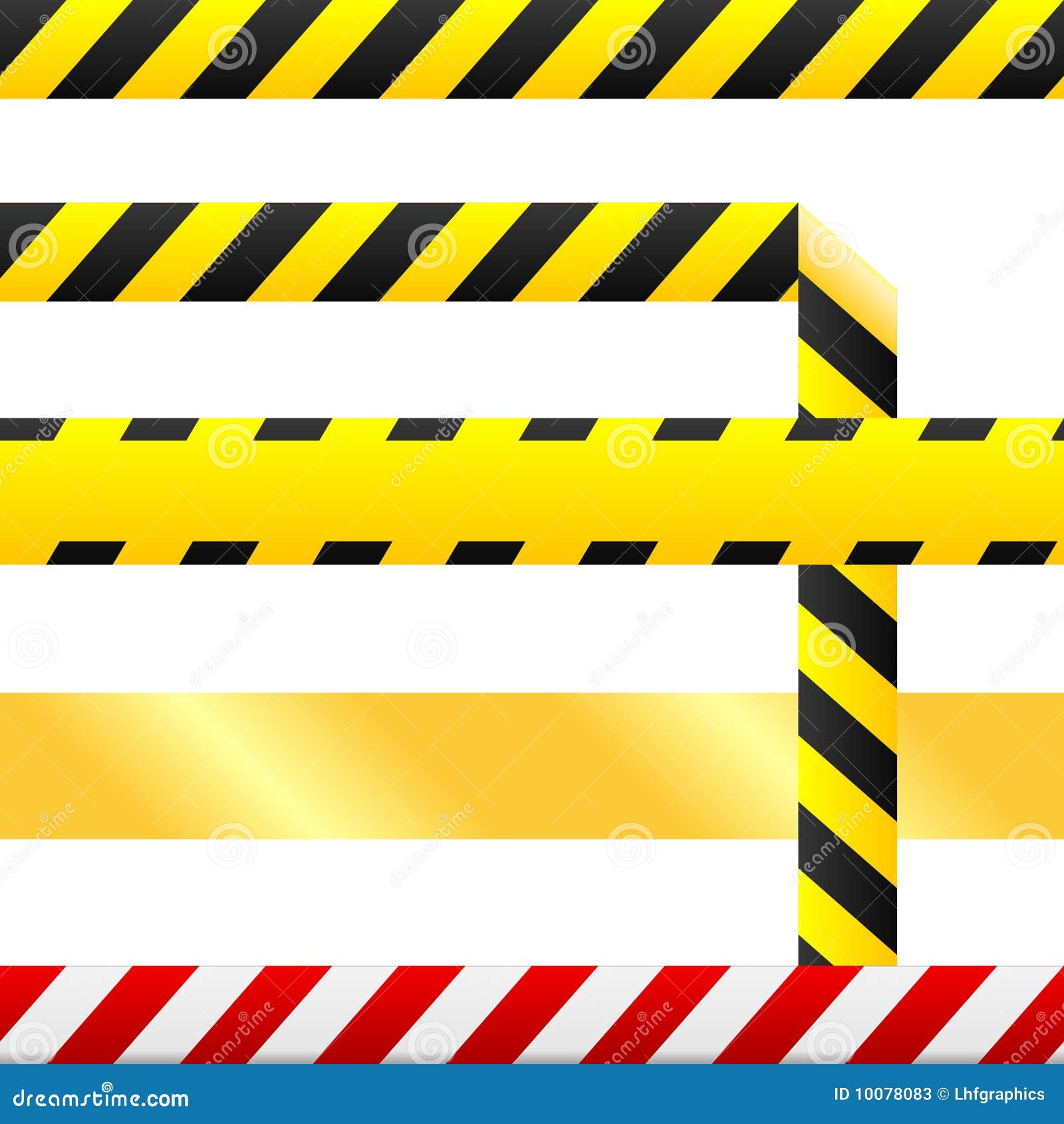 caution tape and warning signs in seamless 