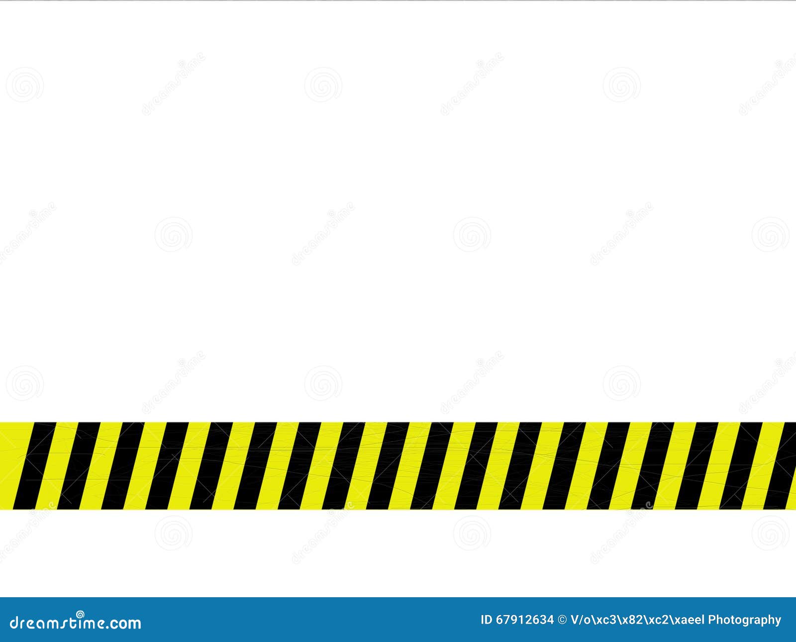 Caution Tape. Police Streak Border. Black And Yellow Caution Tape On
