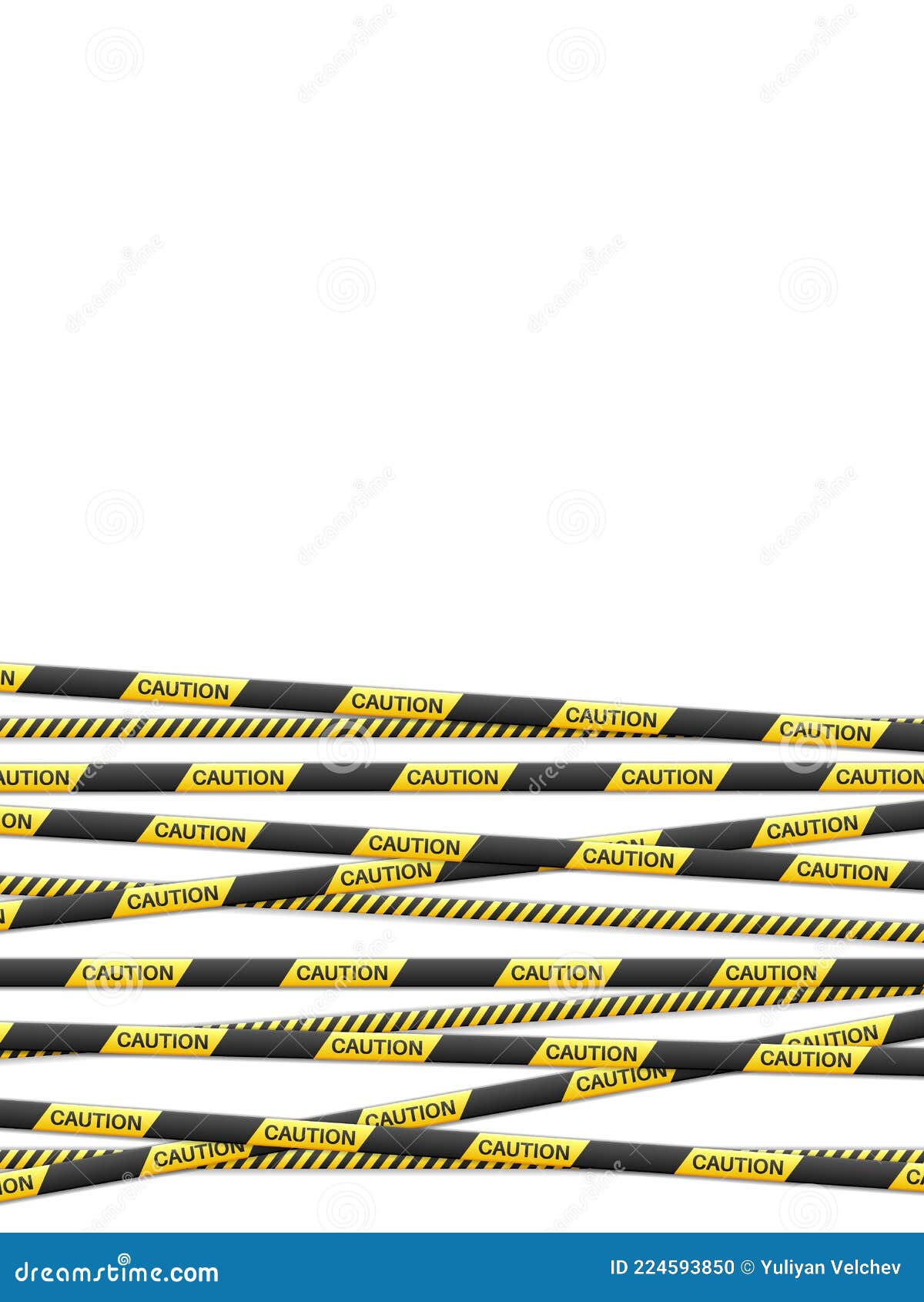 Caution tape stock vector. Illustration of white, accident 224593850