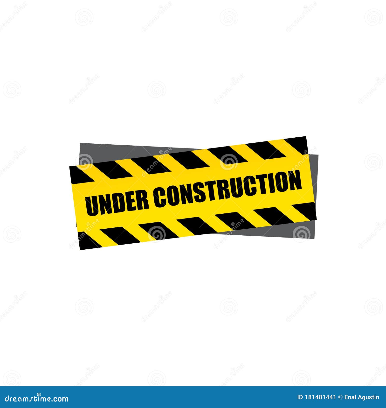 Caution of Under Construction Board Design Template Stock Vector ...