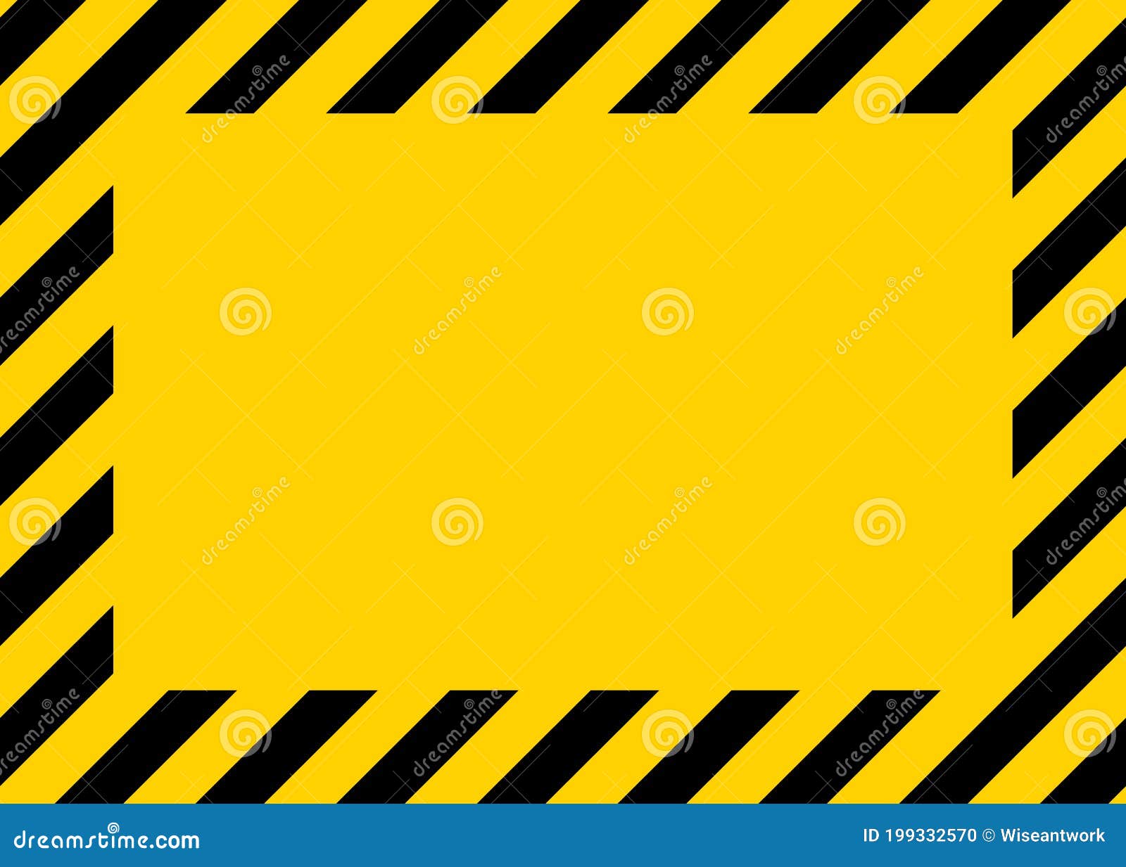caution, warning in yellow-black border. warning tape of danger on construction area. sign of hazard. frame-background for safety