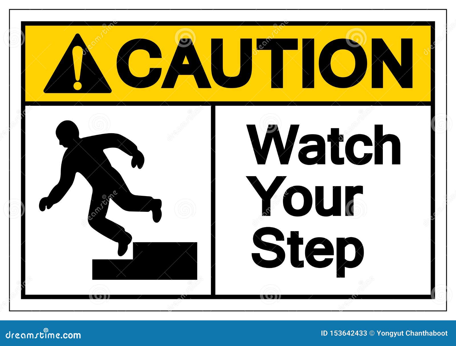 caution-watch-your-step-symbol-sign-vector-illustration-on-white