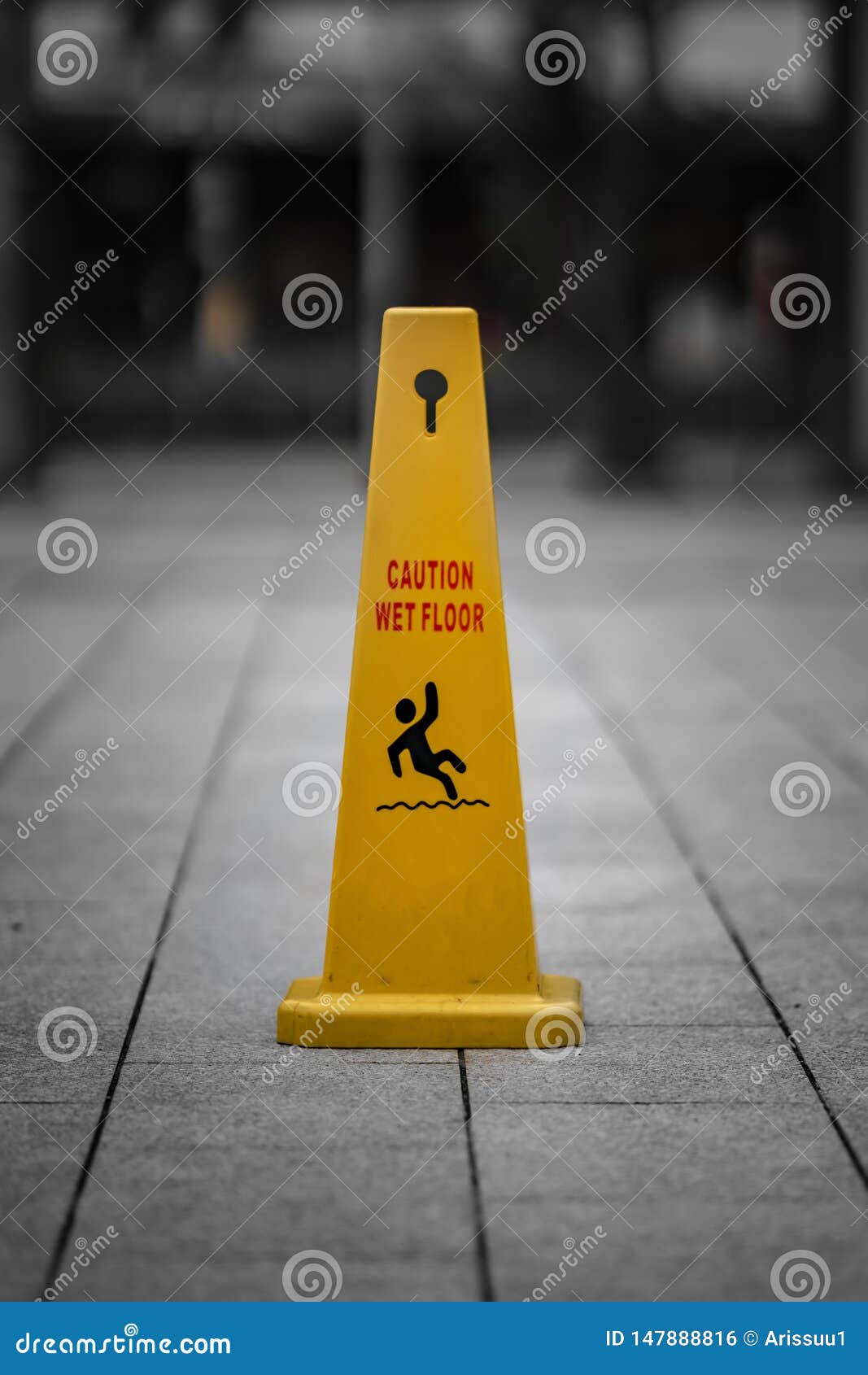 Caution Wet Floor Warning Sign Stock Photo Image Of Danger