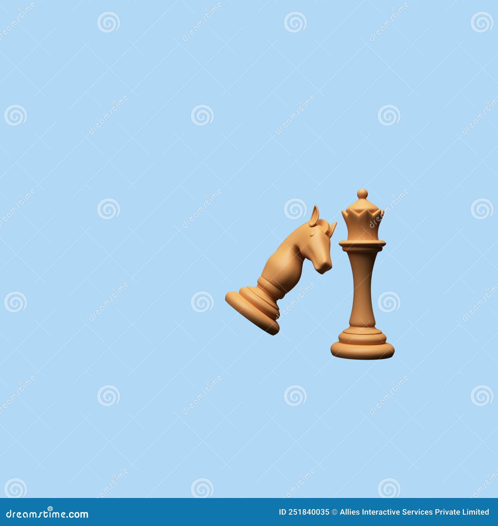 Peão azul 3d ou ilustração vetorial de peça de xadrez