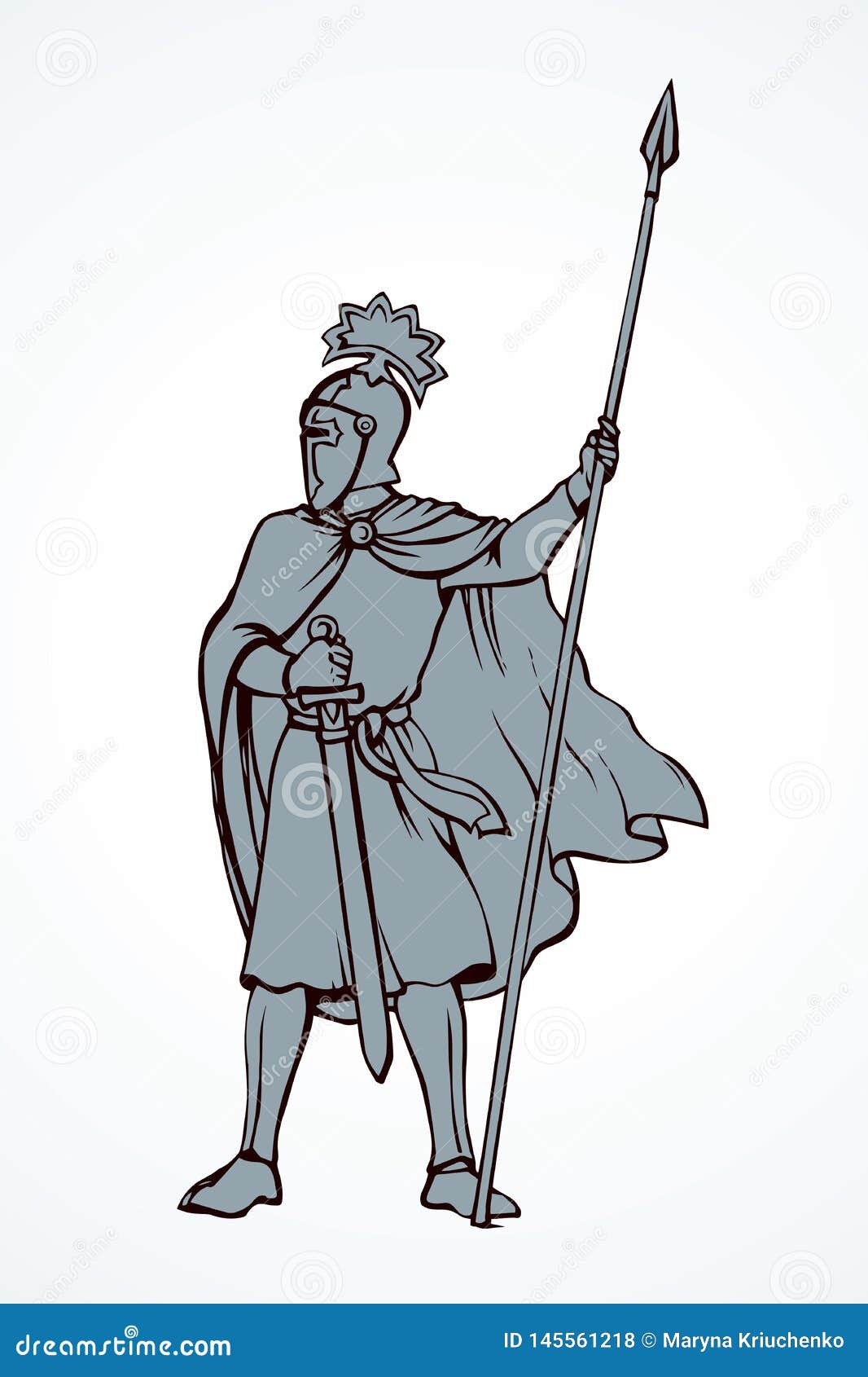 Desenho Do Cavaleiro Com Espada, Esboço Do Lápis No Papel Ilustração Stock  - Ilustração de duende, ouro: 81684653