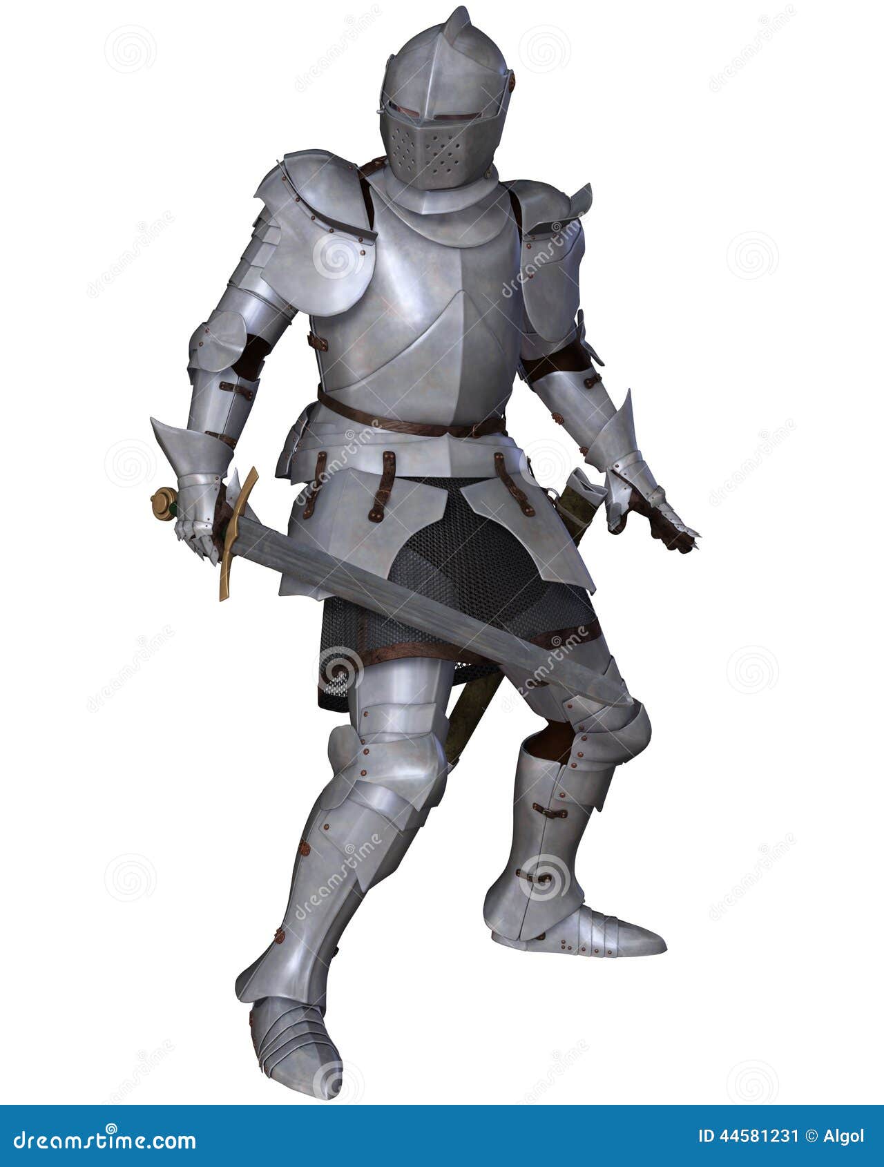 Cavaleiro Medieval Do Século XV Na Pose De Combate Ilustração Stock -  Ilustração de medieval, homem: 44581231