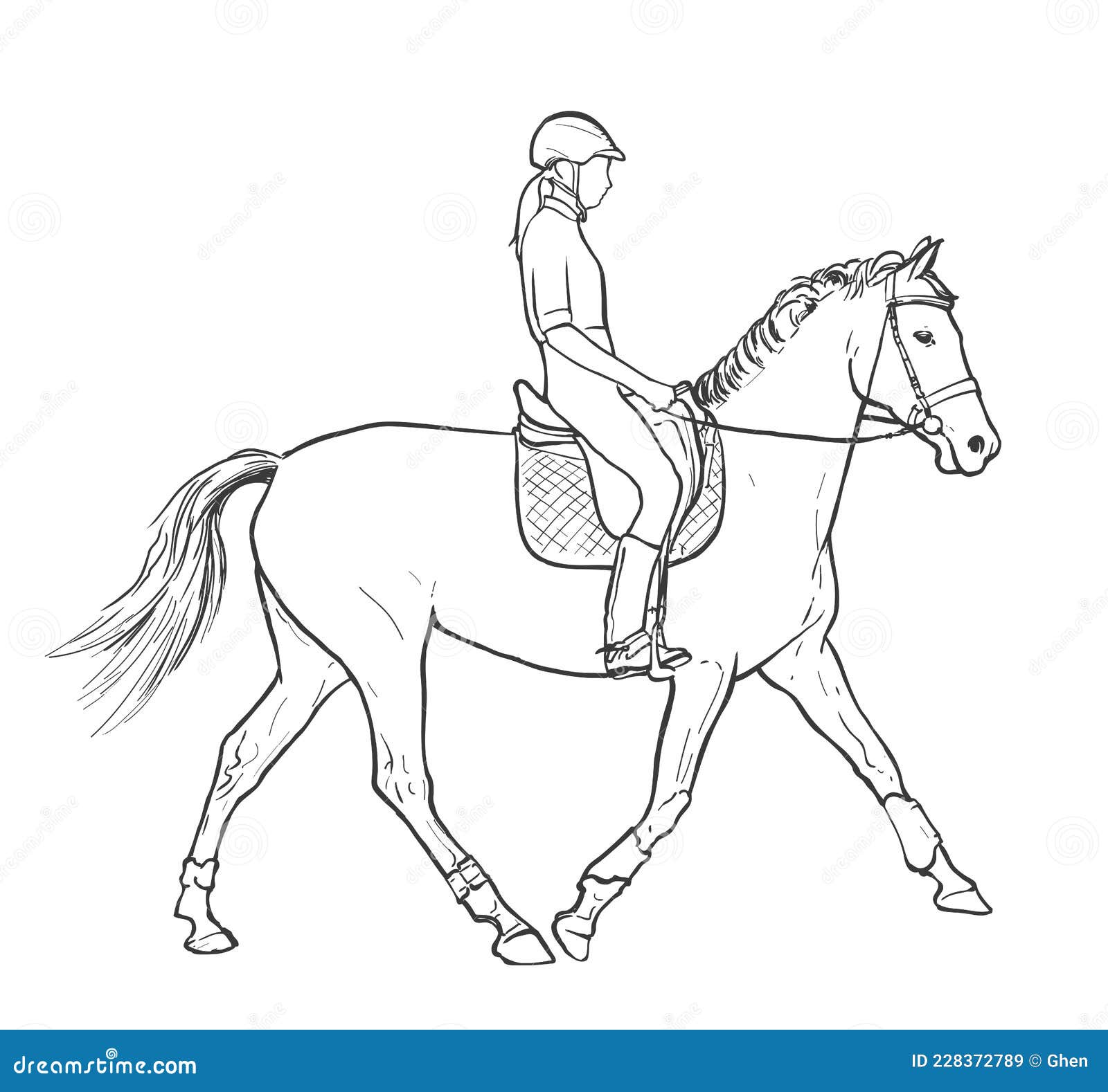 Vetores de Ilustração De Um Cavalo Pulando E Jóquei e mais imagens de  Desenhar - Atividade - Desenhar - Atividade, Cavalo - Família do cavalo,  Desenho - iStock