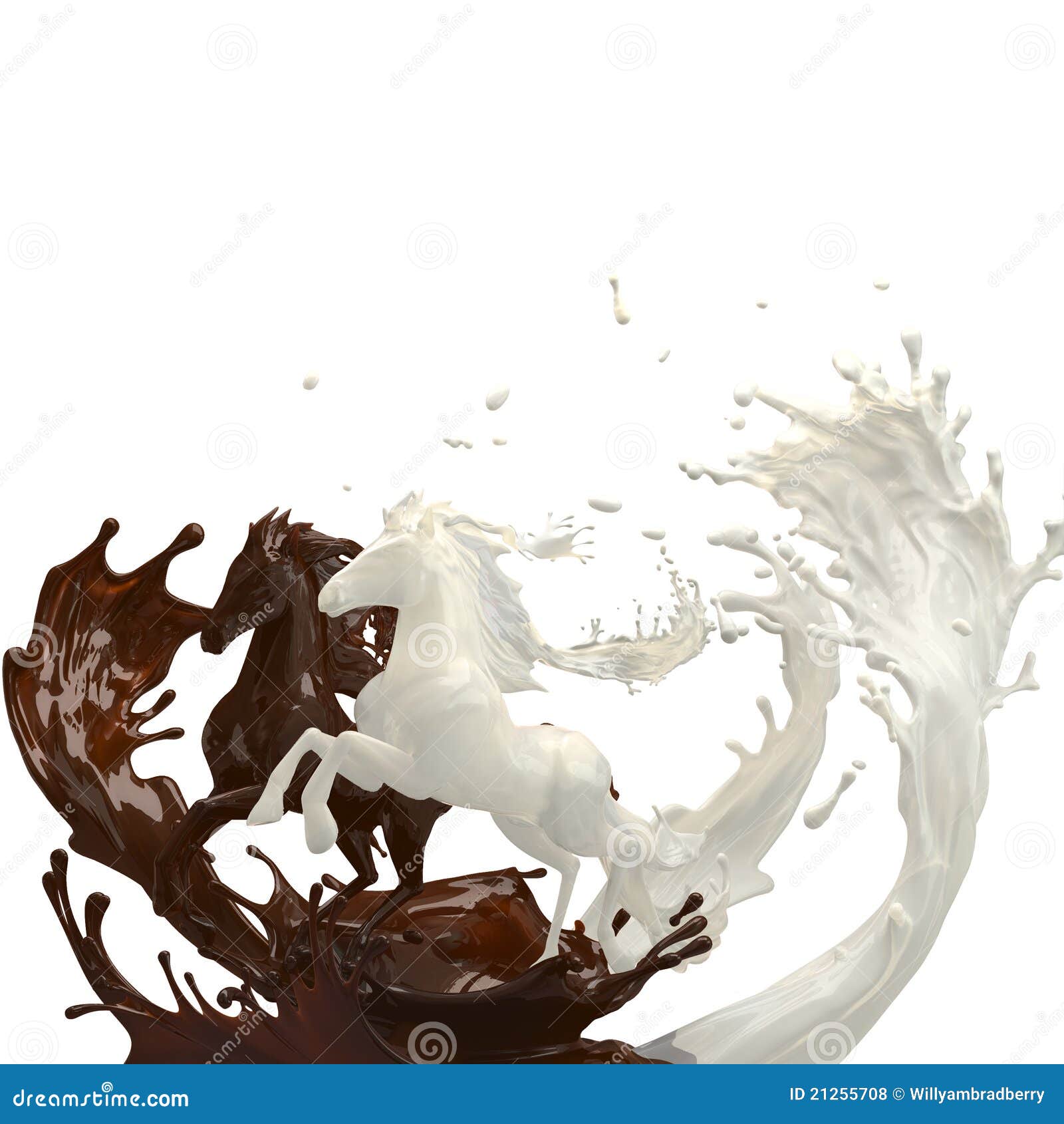 Cavalli Liquidi Correnti Con Caffè E Crema Illustrazione di Stock -  Illustrazione di baia, crema: 21255708