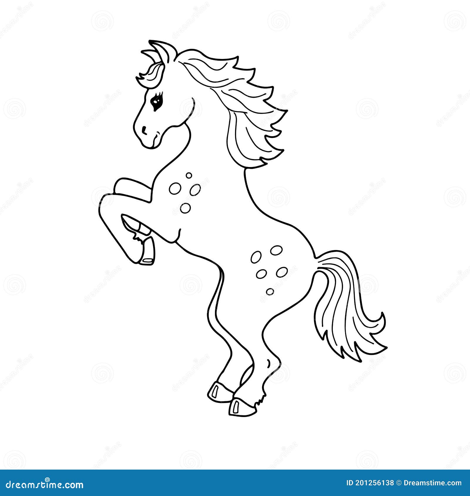 Desenho de Cavalo fofo para colorir  Desenhos para colorir e imprimir  gratis