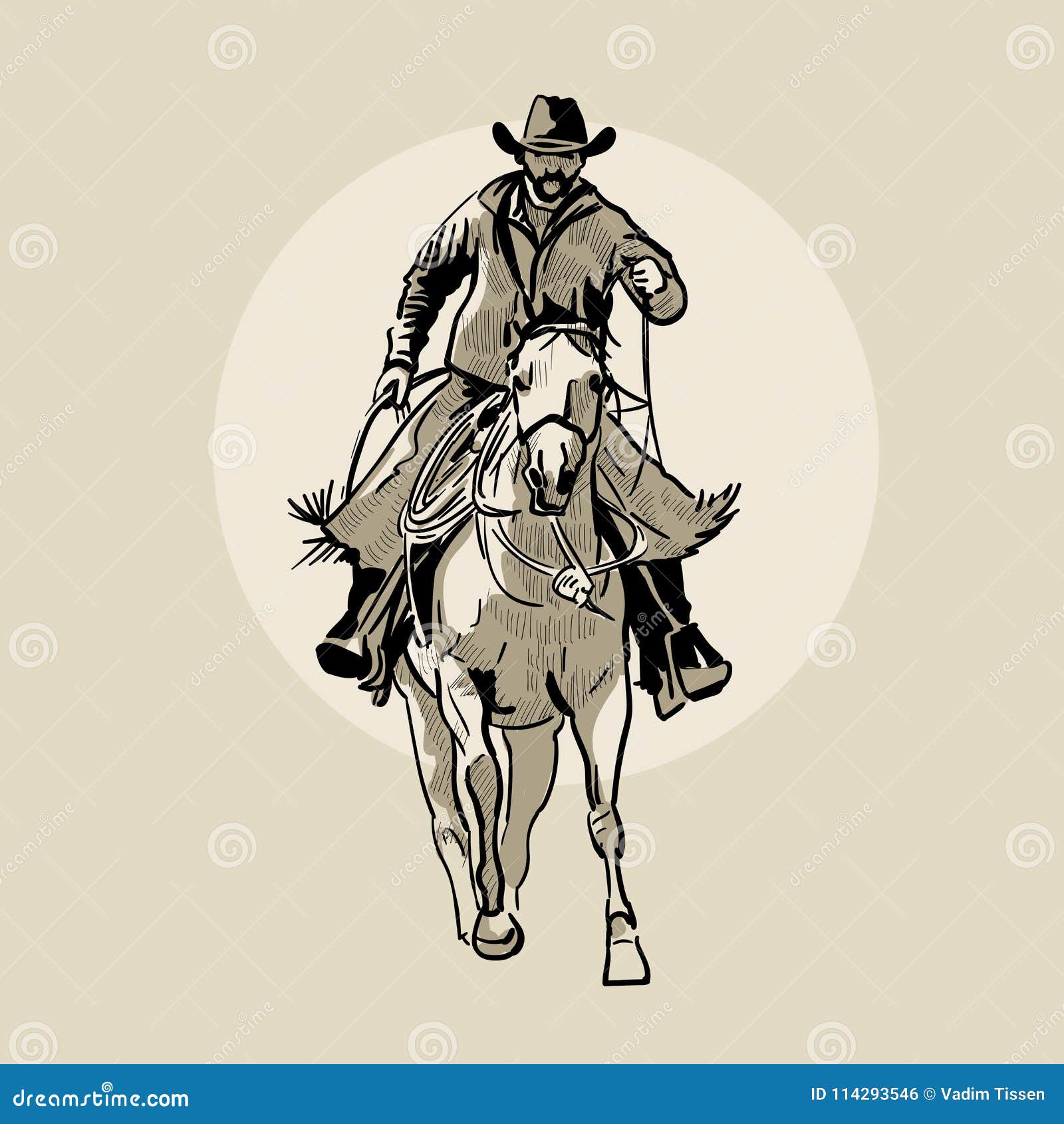 Desenho de Vaqueiro a cavalo pintado e colorido por Usuário não registrado  o dia 28 de Julho do 2010