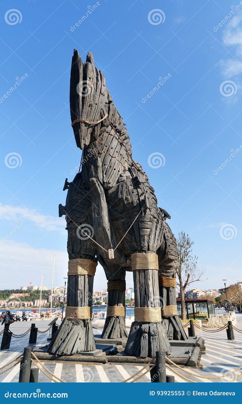 Cavalo De Troia De Madeira Em Canakkale, Turquia Foto de Stock Editorial -  Imagem de arqueologia, guerra: 93925553