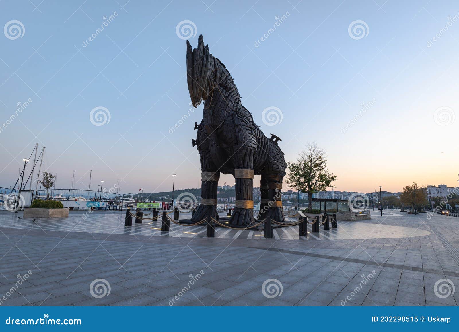 Monumento Do Cavalo De Troia Em Chanakkale Imagem de Stock