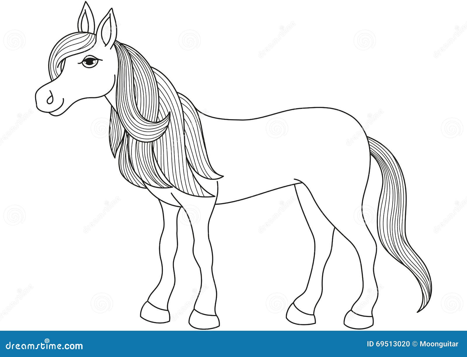 Desenhos para colorir de desenho de um cavalo com sua sela para colorir  