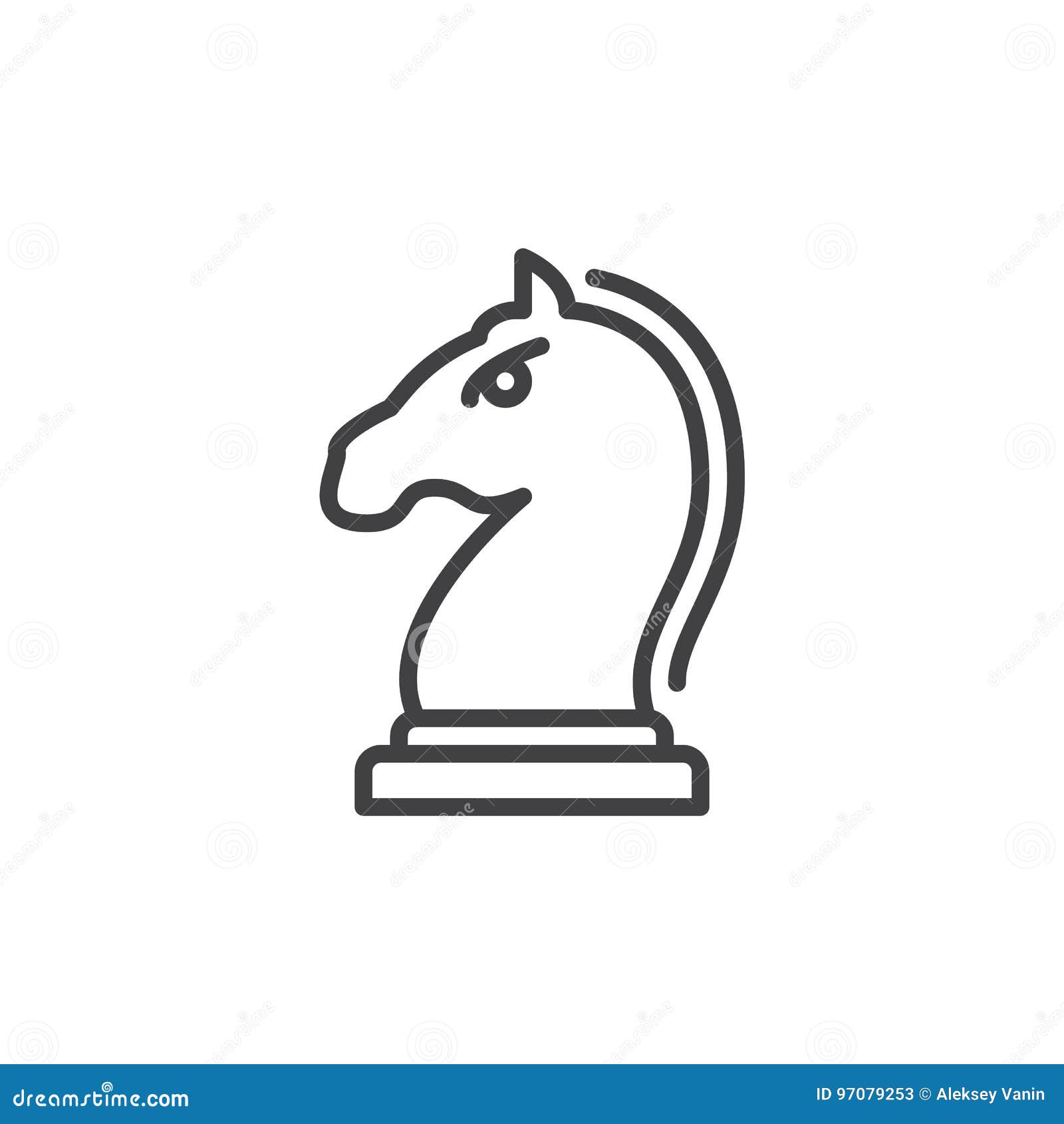 Um jogo de xadrez com um cavalo