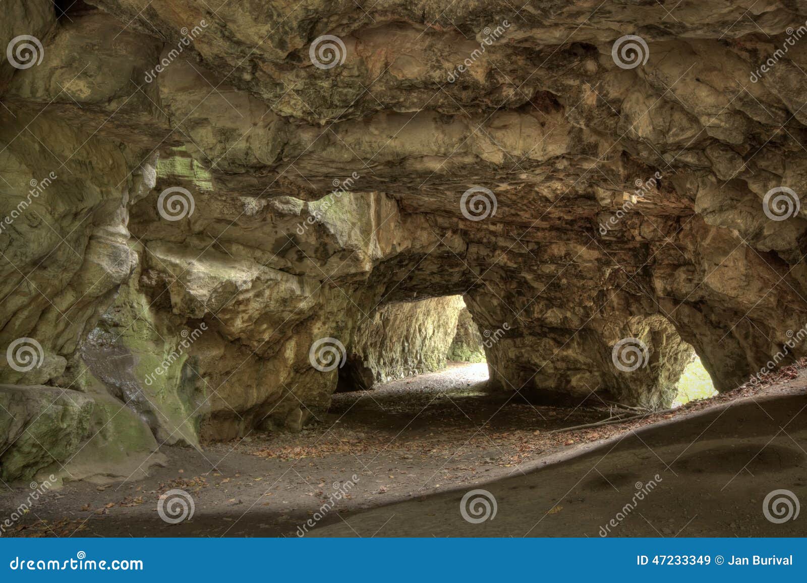 cave jachymka in moravian karst, czech republic