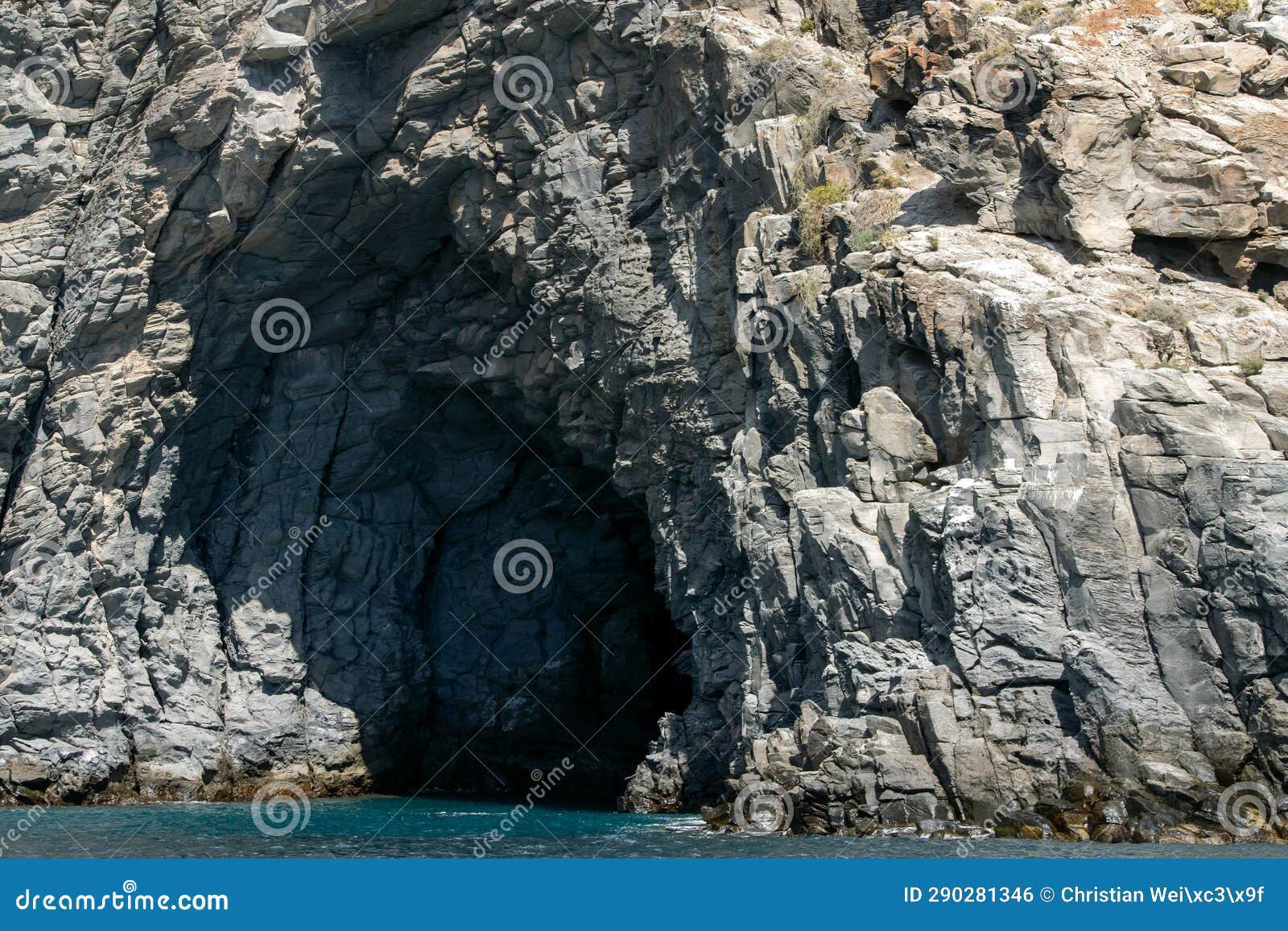 cave at the punto de buceo, tenerife, spain
