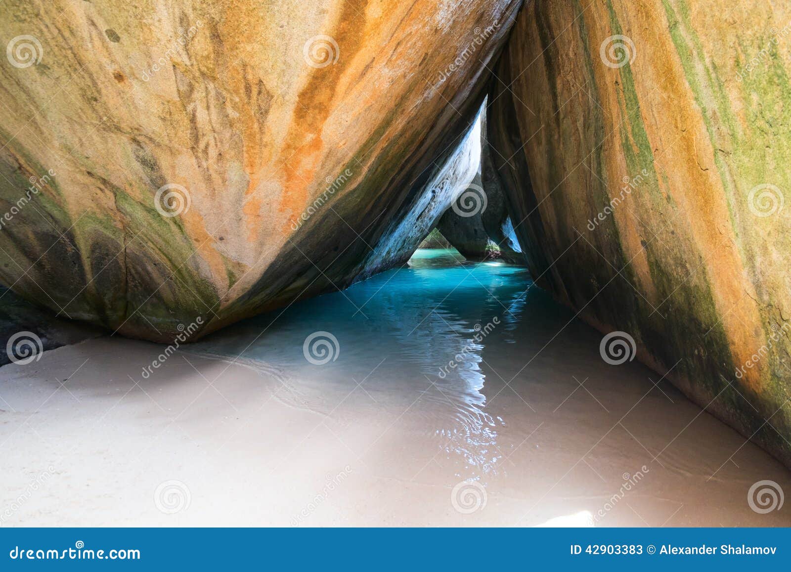 Cave At Tropical Beach Stock Image Image Of Landscape 42903383