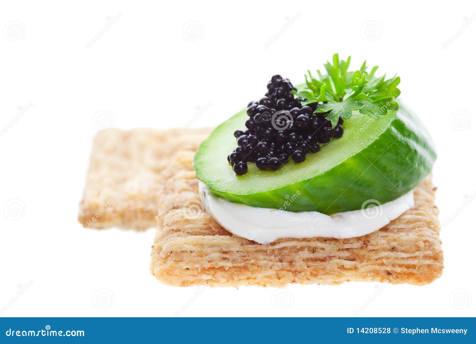 caviar on crackers