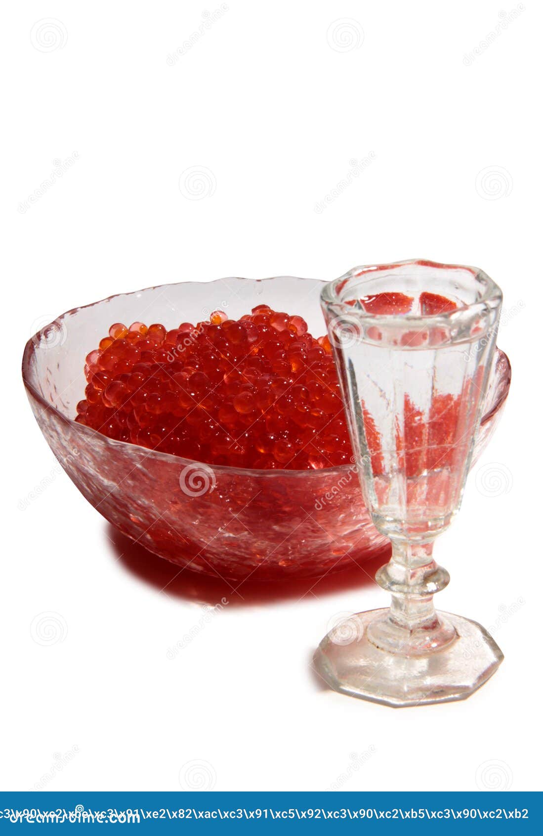 Caviar and Russian Vodka Five Stock Image - Image of background