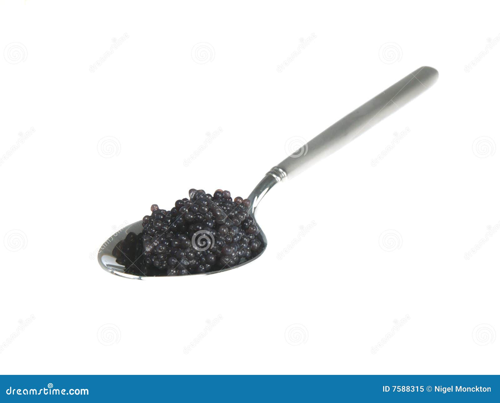 Caviar on steel spoon stock image. Image of lumpfish, roes 7588315