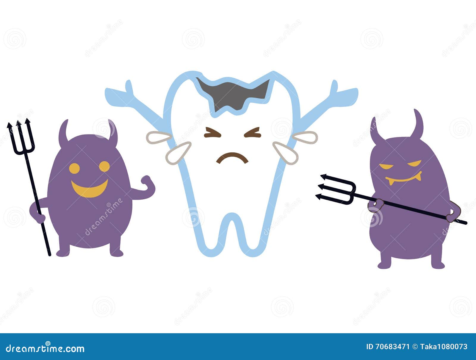 Cavity bacteria stock vector. Illustration of illustration - 70683471