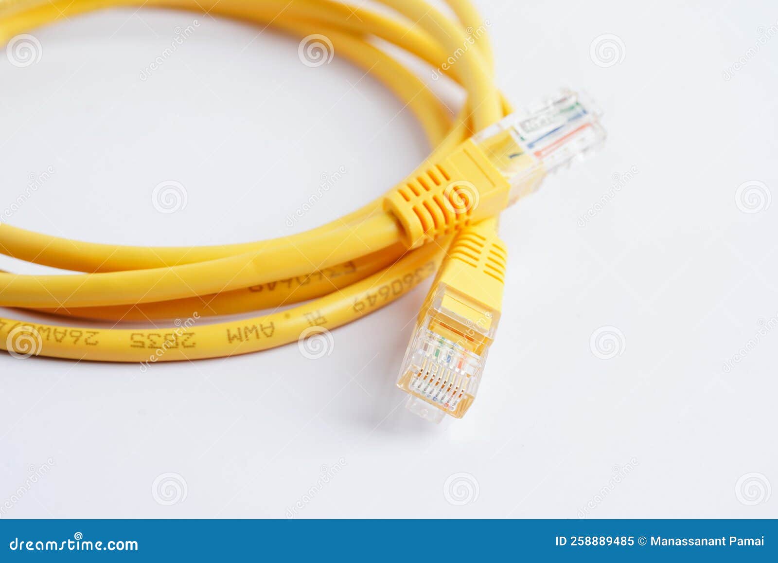 Cavo LAN Connessione Internet Rete Rj45 Connettore Cavo Ethernet Immagine  Stock - Immagine di globale, portatile: 258889485