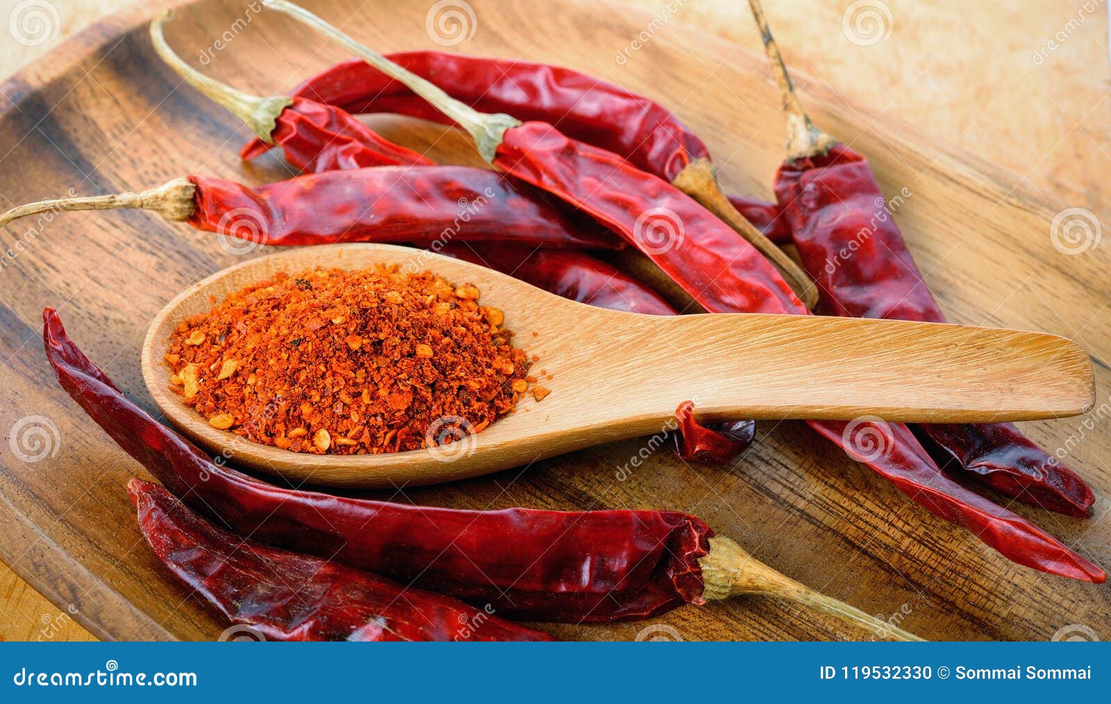 cayenne pepper in a spoon