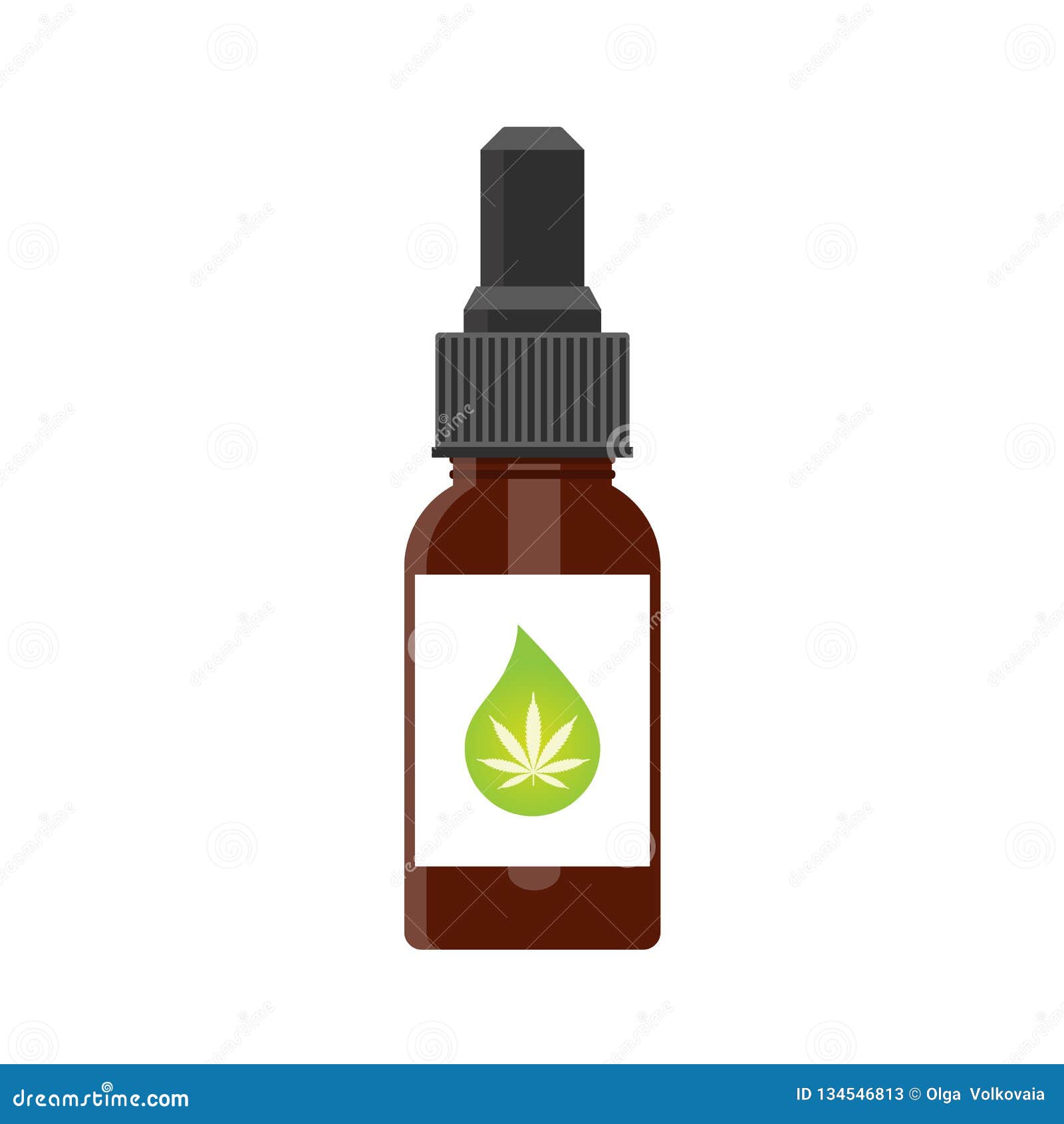 Download CBD oil hemp products stock vector. Illustration of farm - 134546813