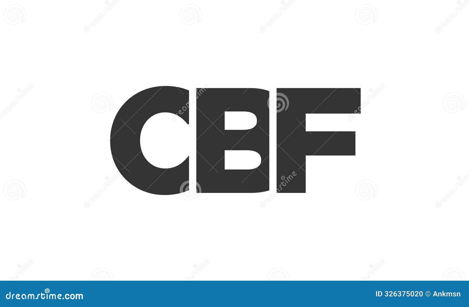 cbf logo  template with strong and modern bold text. initial based  logotype featuring simple and minimal typography.