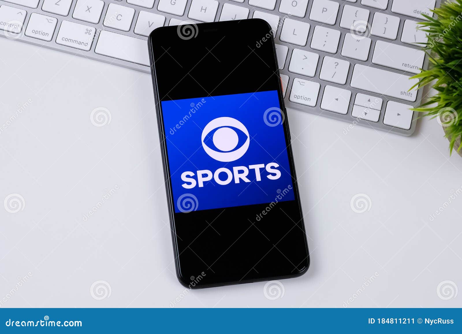 CBS Sports App Logo on a Smartphone Screen Editorial Photo