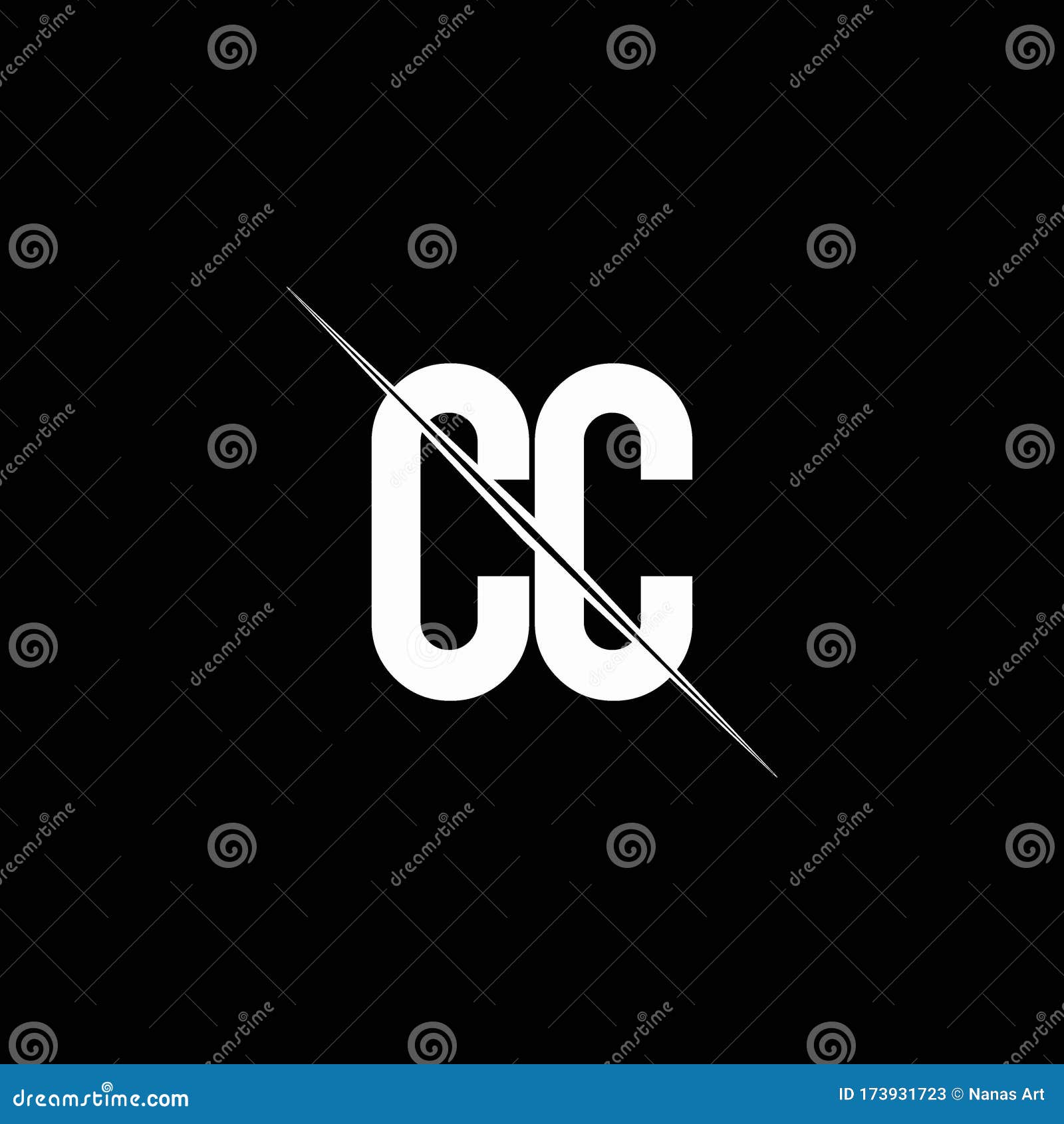 Ob logo monogram with slash style design template Vector Image