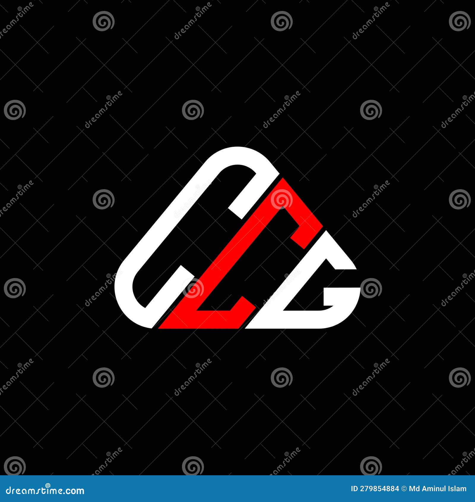 ccg letter logo creative  with  graphic, ccg simple and modern logo in round triangle 