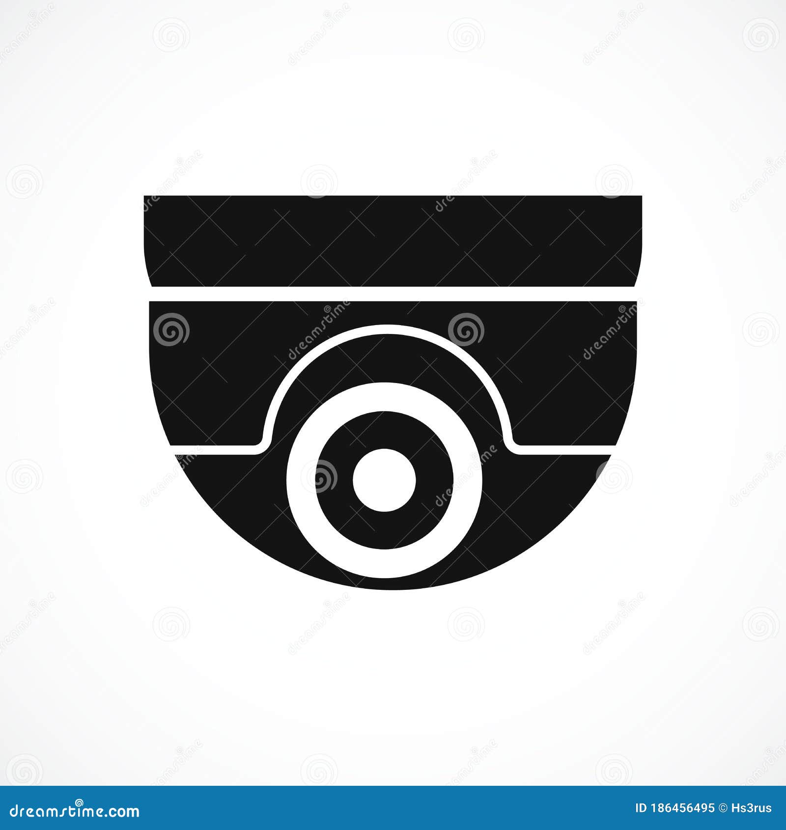 CCTV Camera. Black Vector Isolated Stock Vector Illustration of