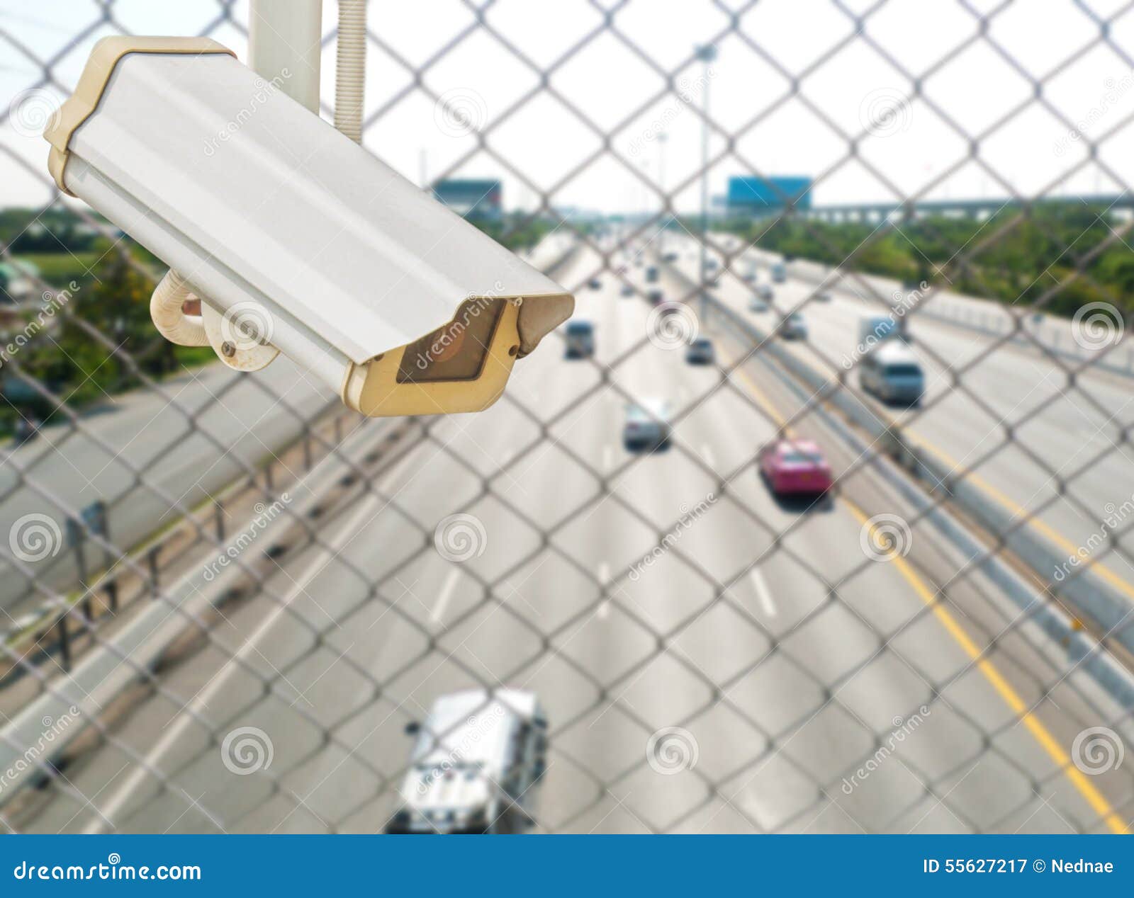 CCTV camera in a car park stock image. Image of security 55627217