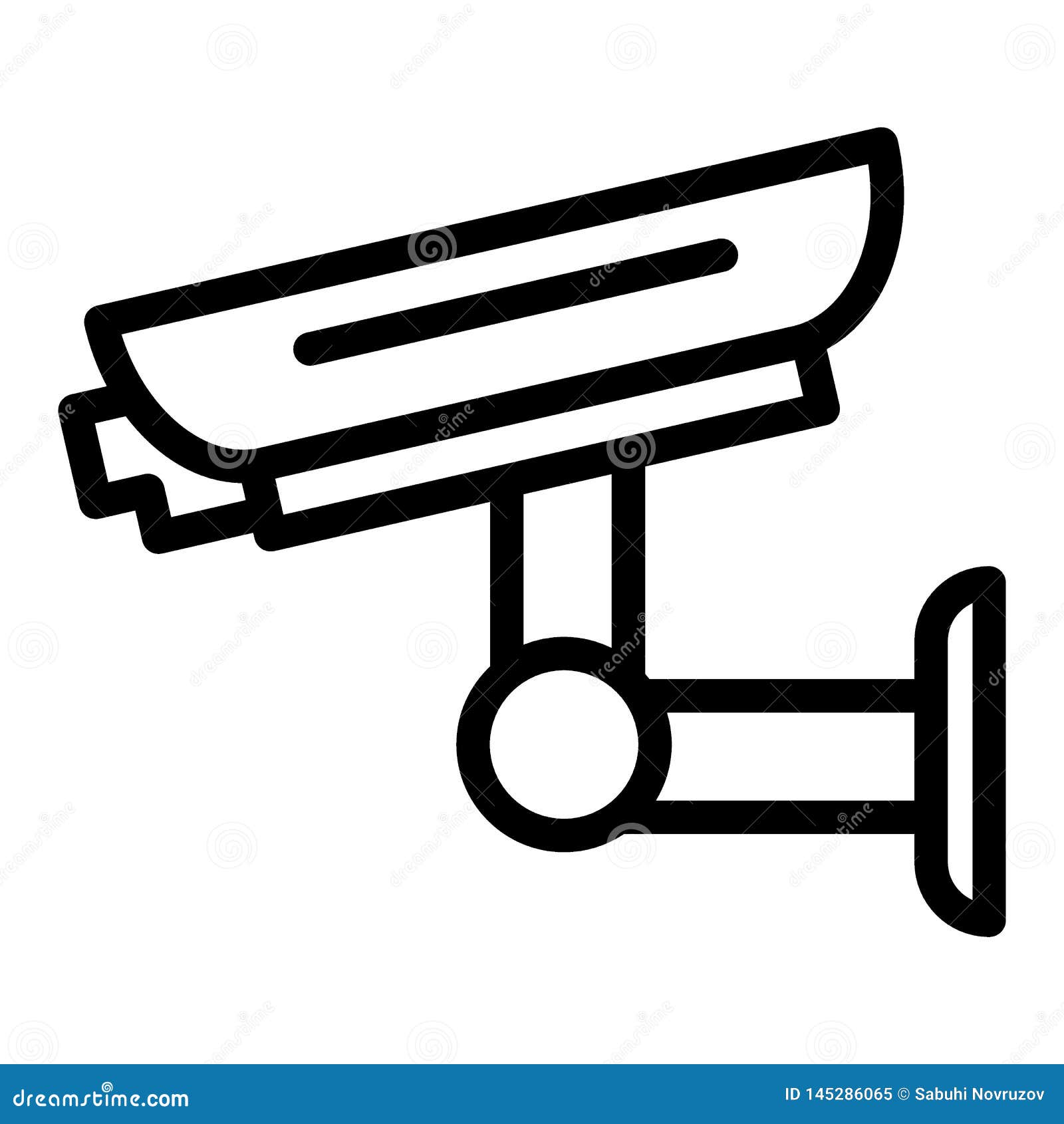 cctv camera line icon. outdoor camera   on white. secure camera outline style , ed for