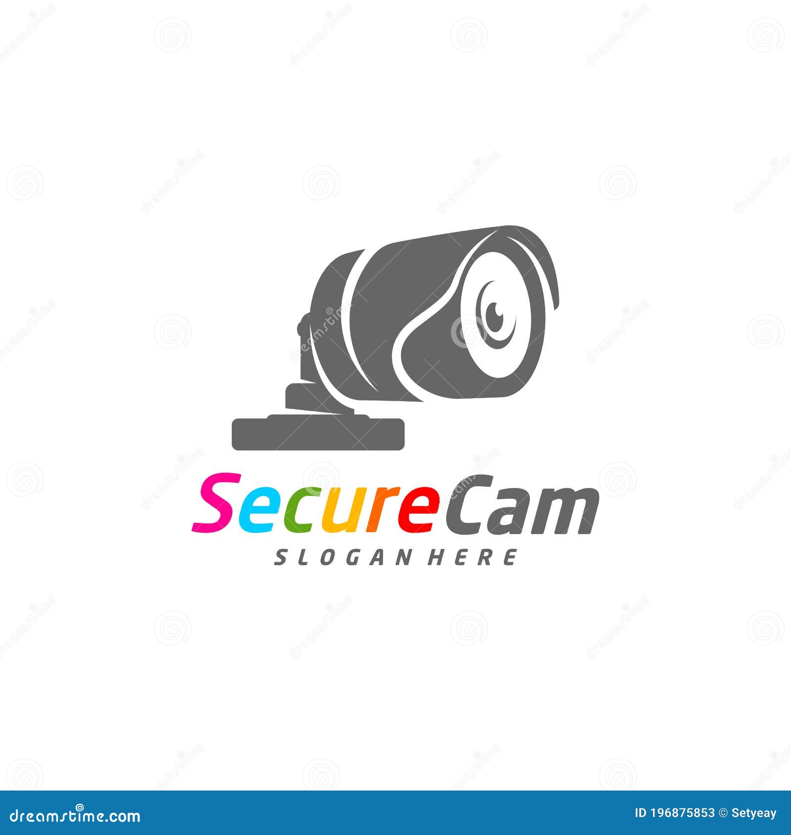 CCTV Camera Logo Design Vector Template, Concept Symbol Icon Stock