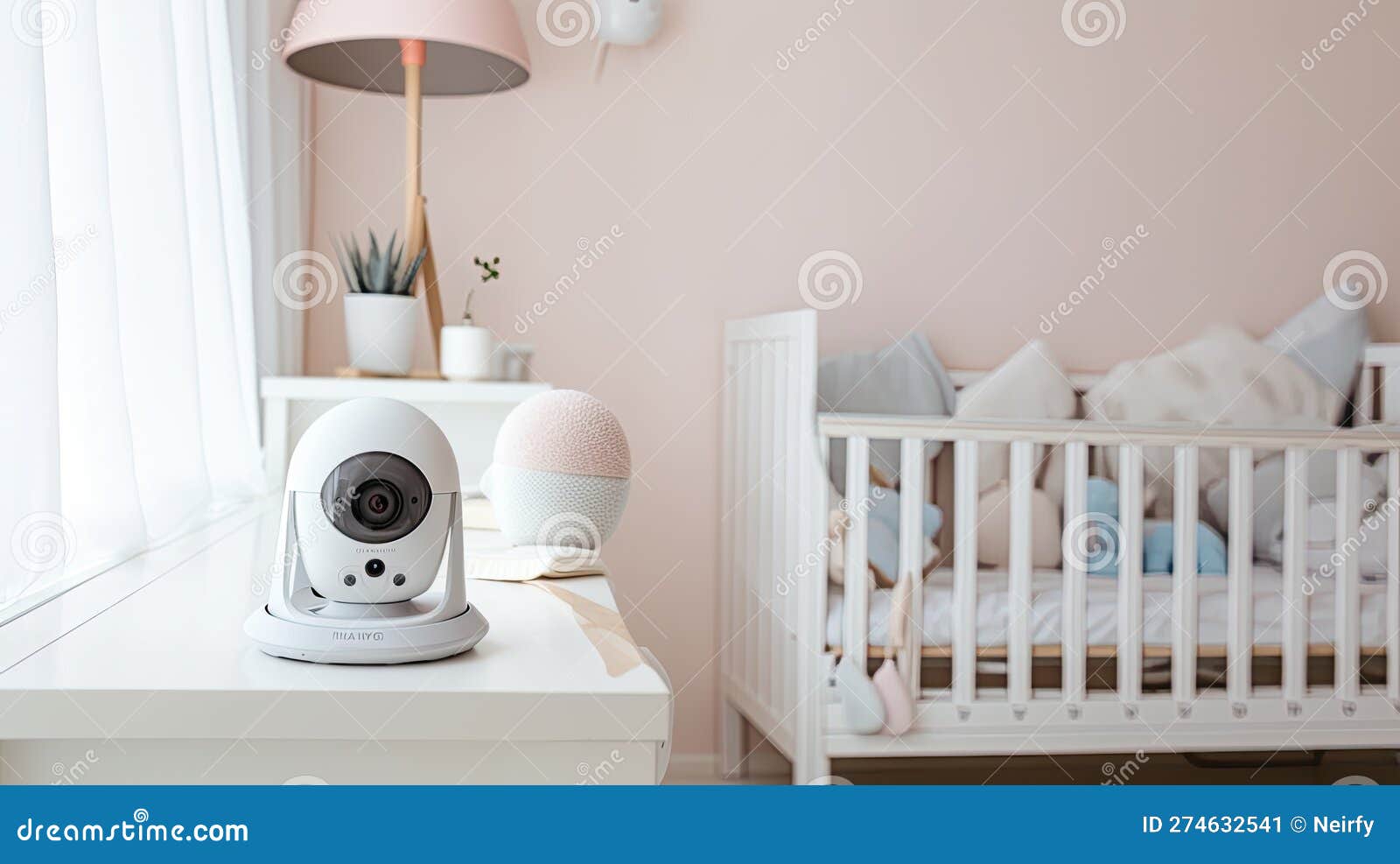 Cctv Camera in Nursery Room Stock Illustration Illustration of happy