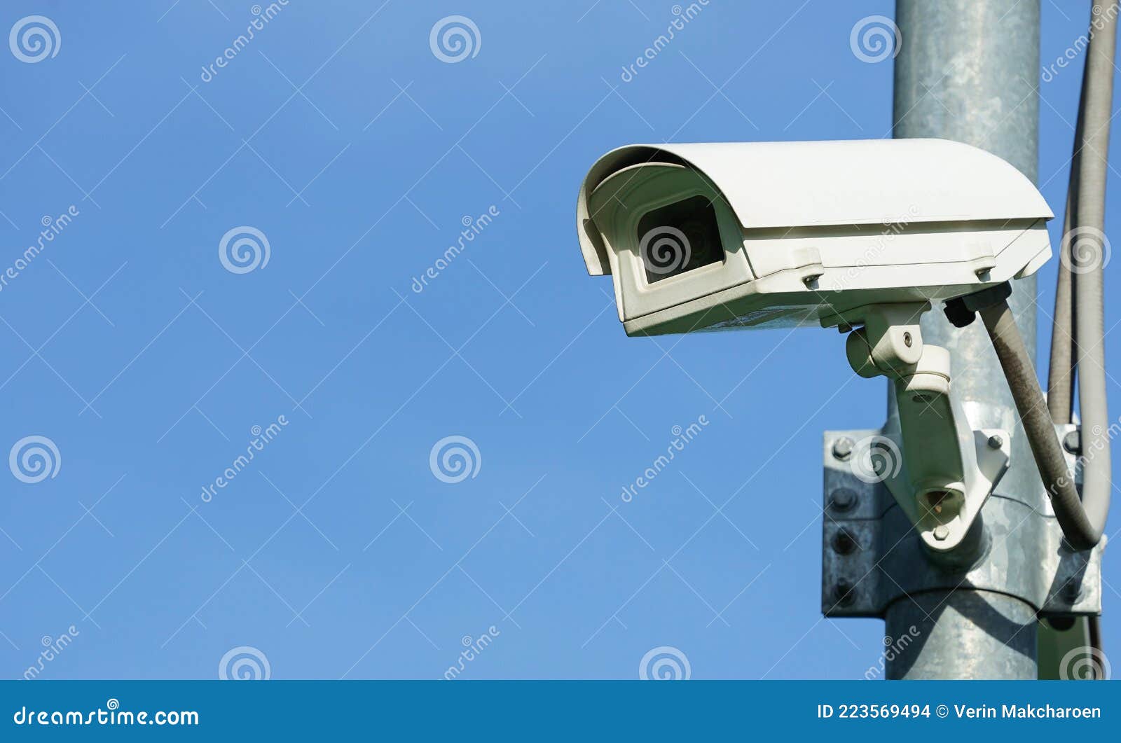 cctv camera on pole,concept security in home, office,public