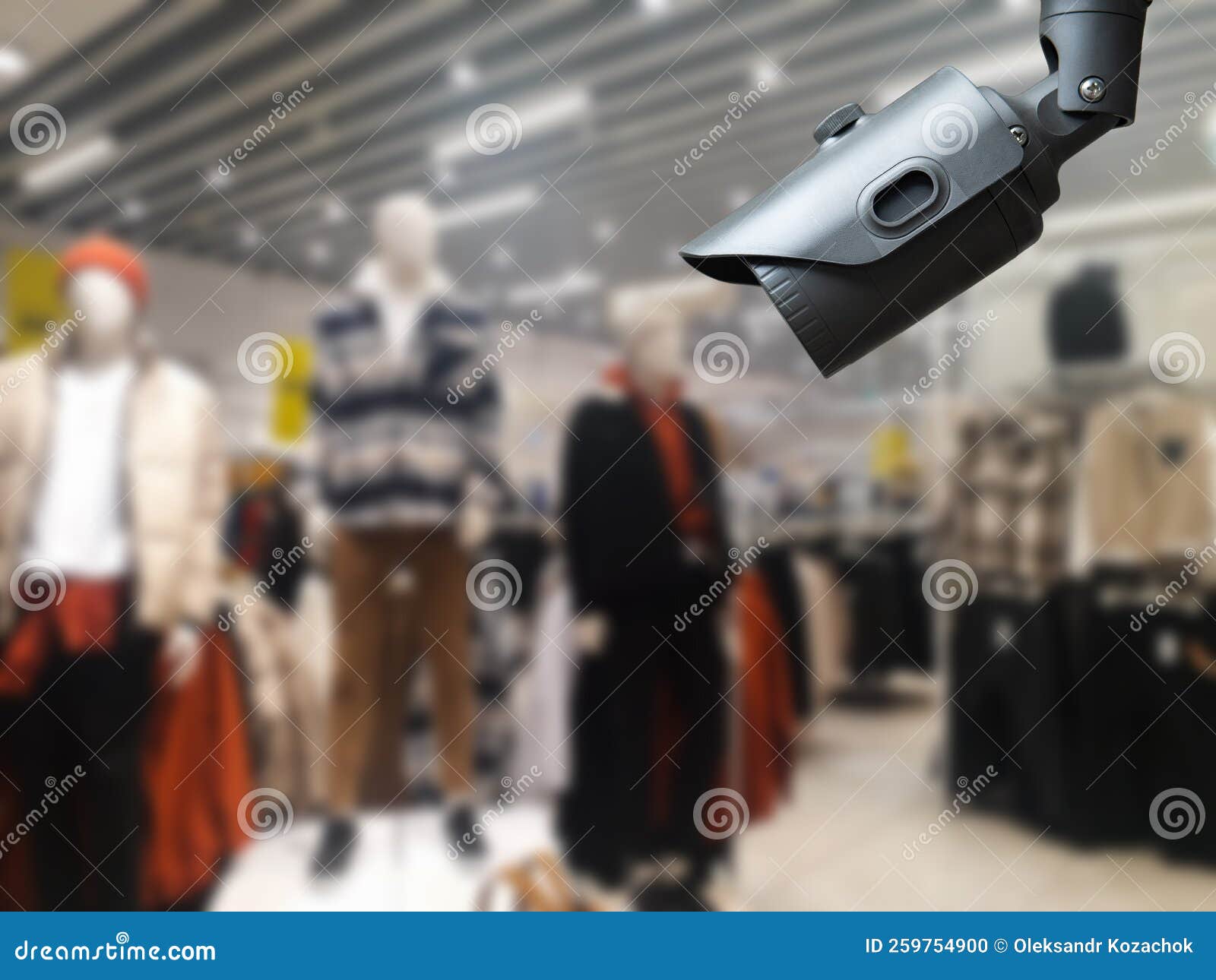 CCTV Camera Spy on the Shopping Mall. Stock Photo Image of observe