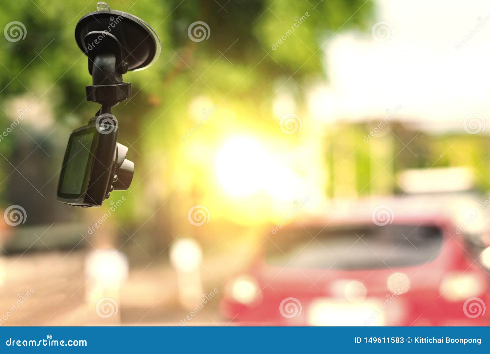 CCTV Car Camera for Safety on the Road Accident Stock Image Image of