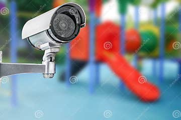 CCTV Closed Circuit Camera, TV Monitoring at Kindergarten School