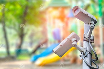 CCTV Closed Circuit Camera, TV Monitoring at Kindergarten School