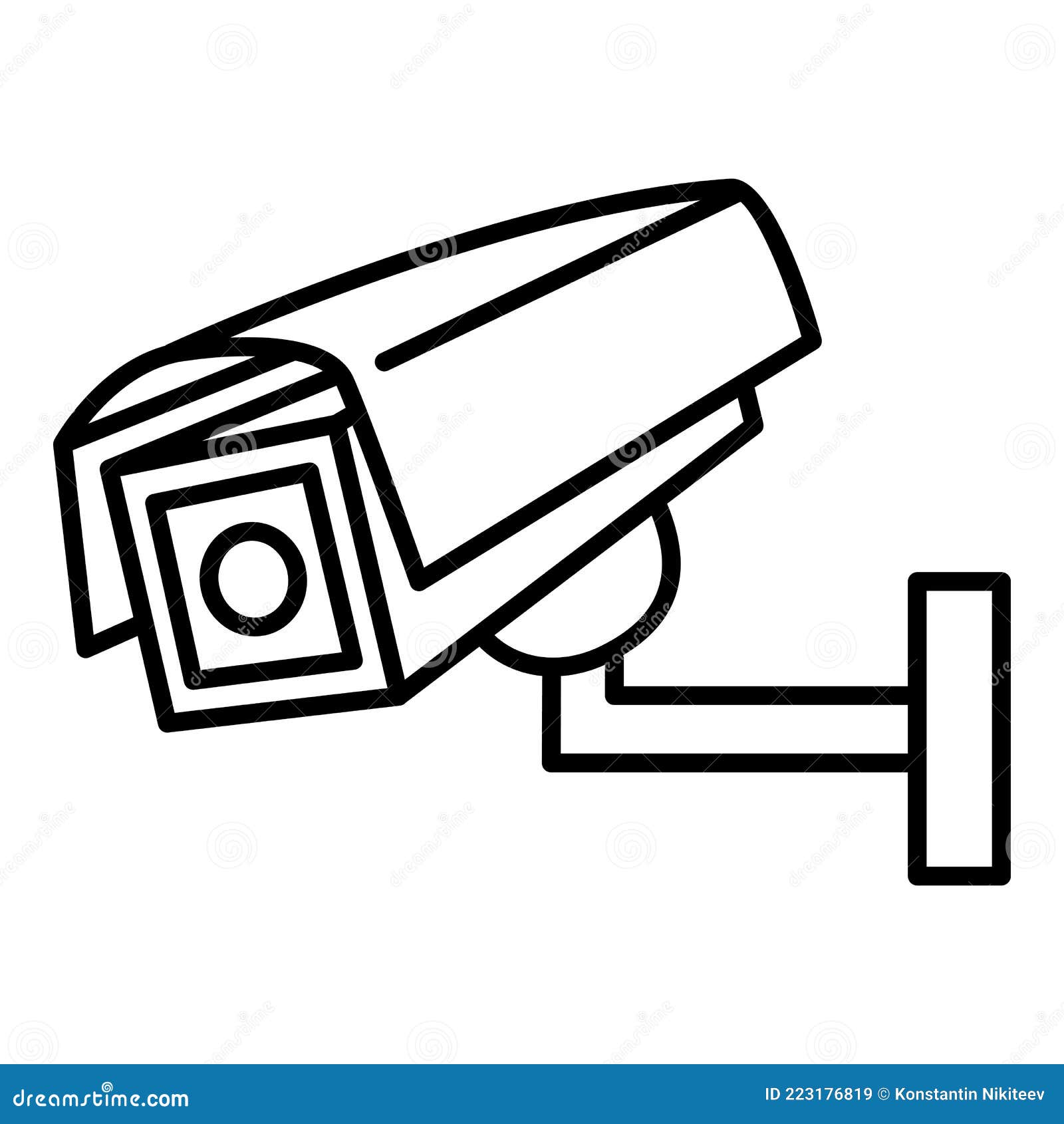 CCTV Icon. Vector Security Camera Symbol Stock Vector - Illustration of  cctv, camera: 223176819