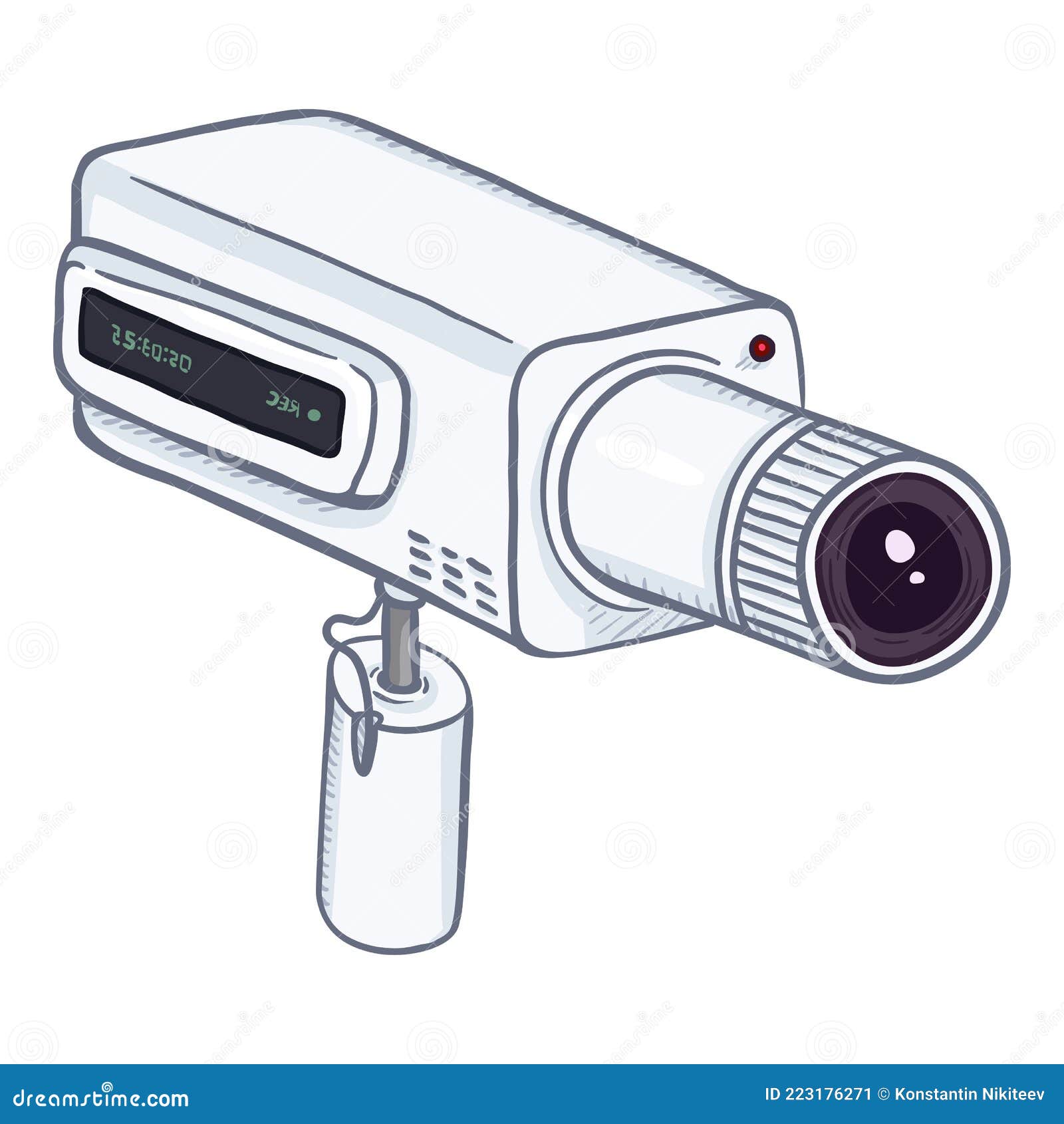 CCTV Illustration. Vector Cartoon Security Camera Stock Vector