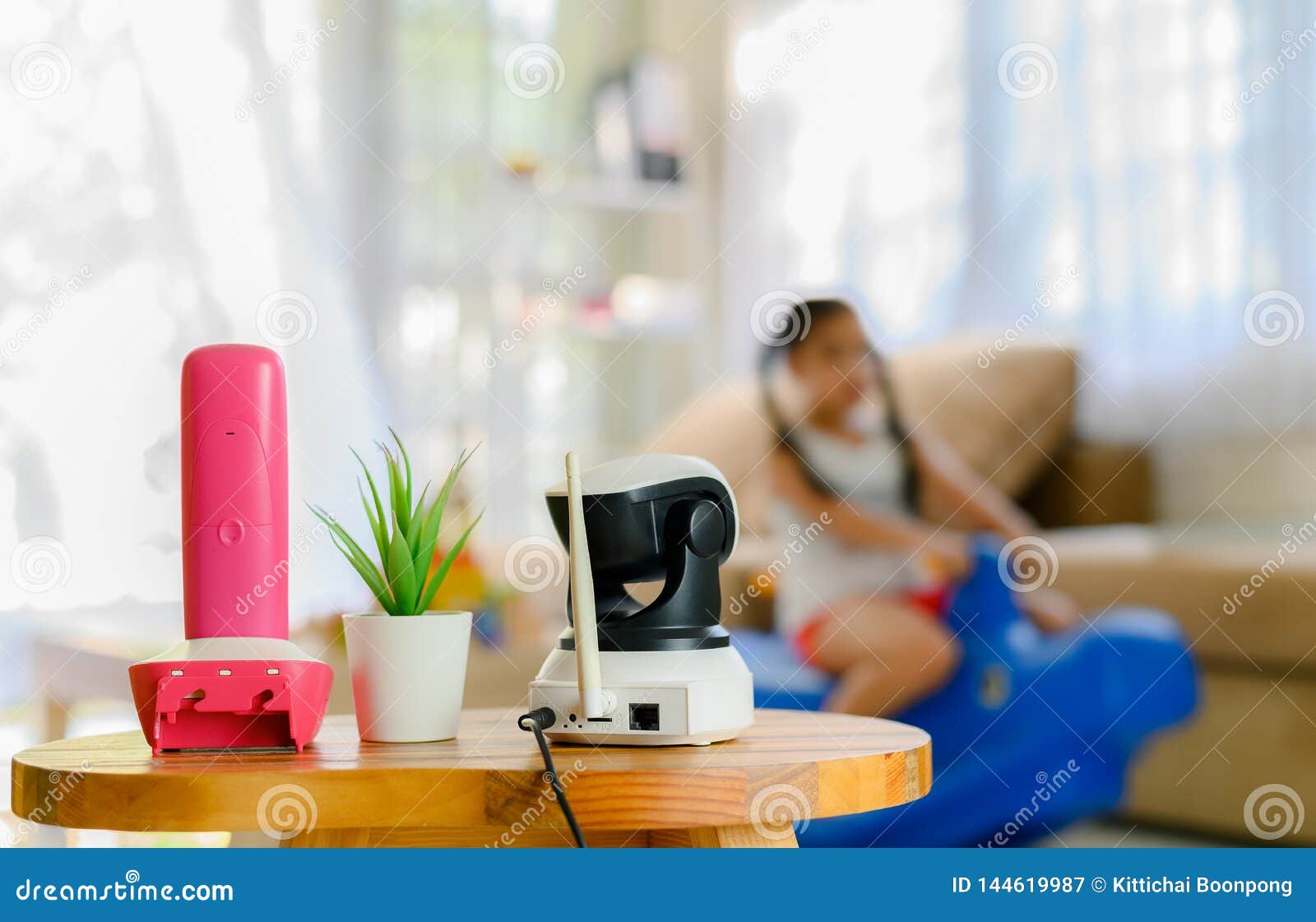 CCTV , Ip Camera Security Monitoring Playing Room for Kids Stock Image