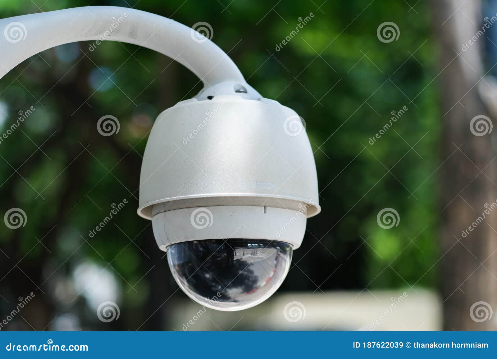 The Cctv Security Camera in Car Park Stock Image Image of outdoor