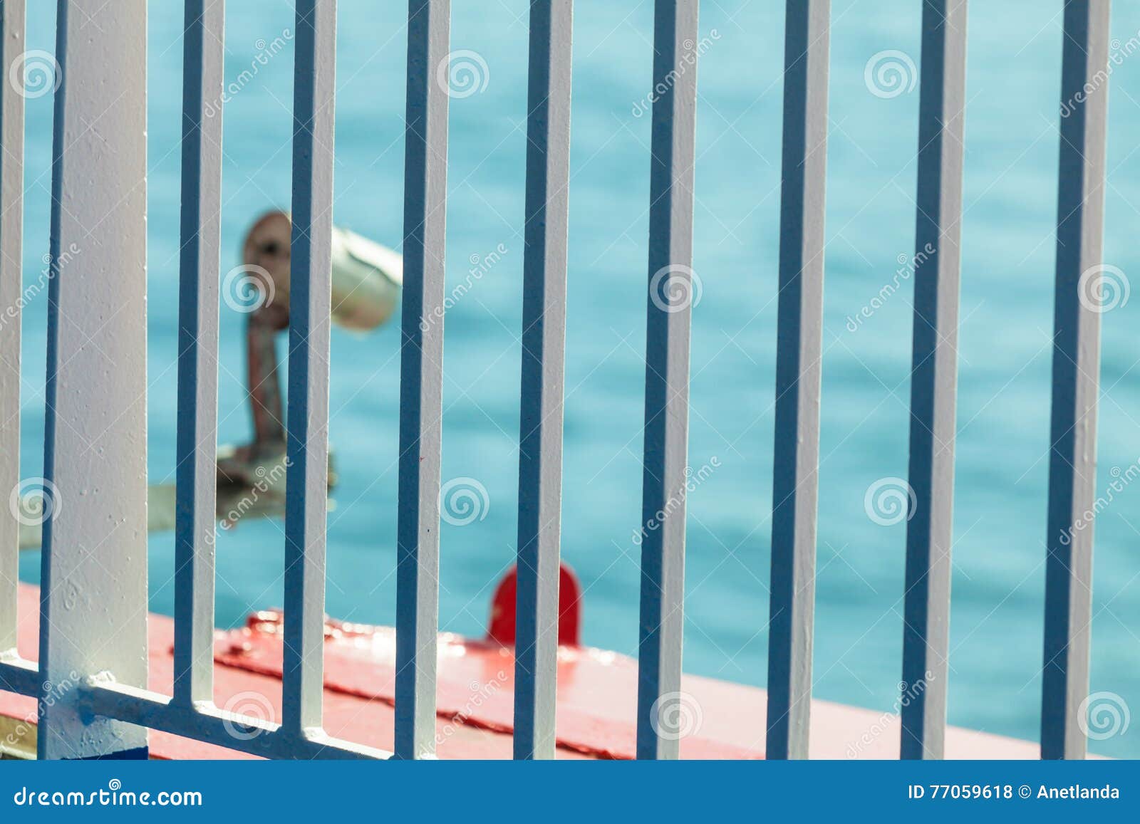 CCTV Security Camera on Deck of Cruise Ship. Stock Photo Image of