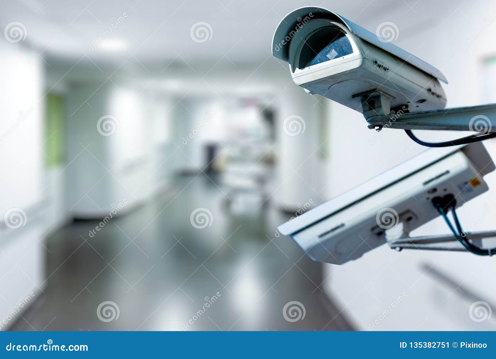 CCTV Security Camera Operating In Hospital Stock Image Image of blur, care 135382751